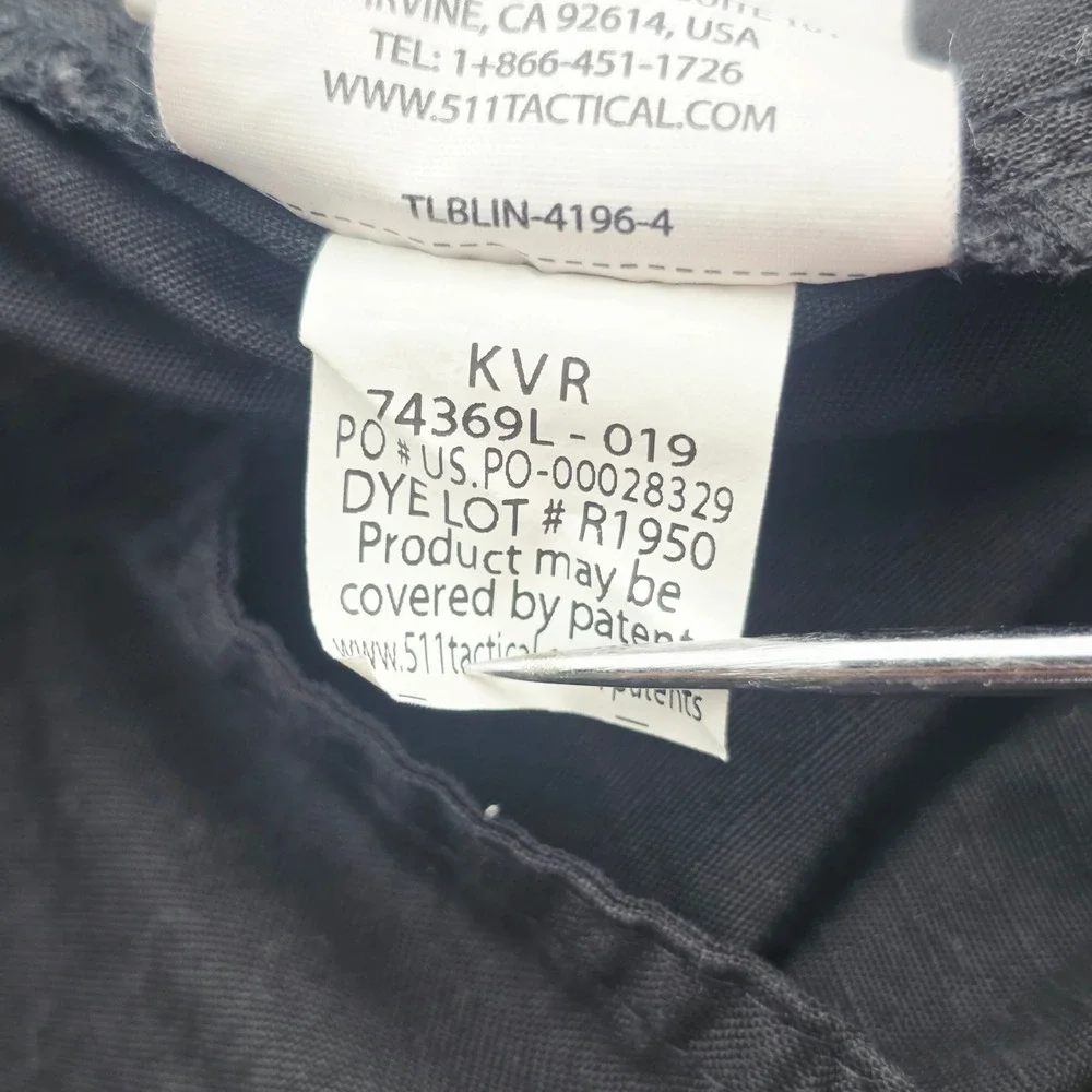 5.11 Tactical Mens 46 (Fit 44x27) Black Ripstop Stryke Cargo Pants Straight Leg